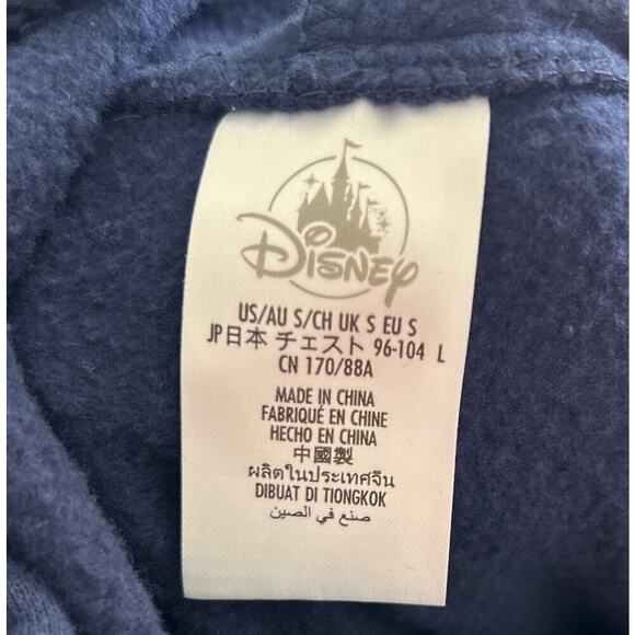 Disney Mickey Mouse Hoodie Men Size Small Full Zip Navy Sweatshirt - Picture 6 of 8